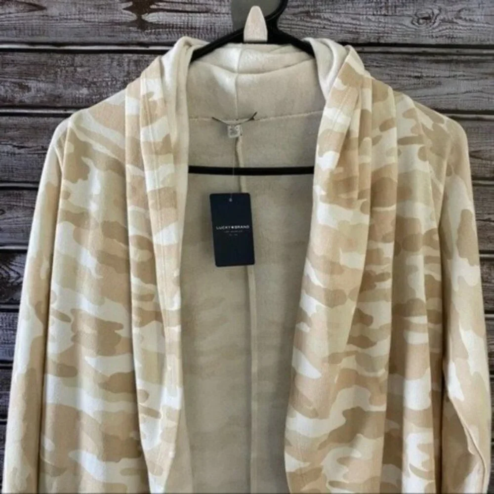 NWT Lucky Brand Women's Camo Print Open-Front Cardigan‎ Sweatshirt Size S